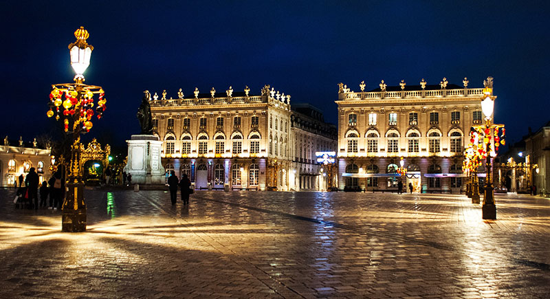 Le centre-ville de la ville de Nancy, avec son architecture soignée