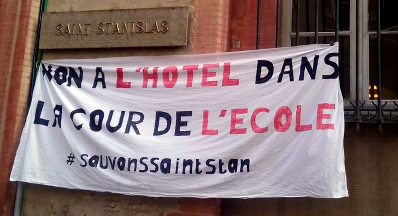 Un hôtel de luxe dans la cour d'une école à Toulouse ?